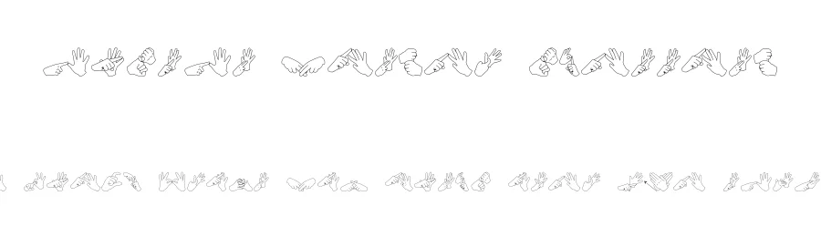 Auslan Finger Spelling by Domenico Ventura — Dingbats Font
