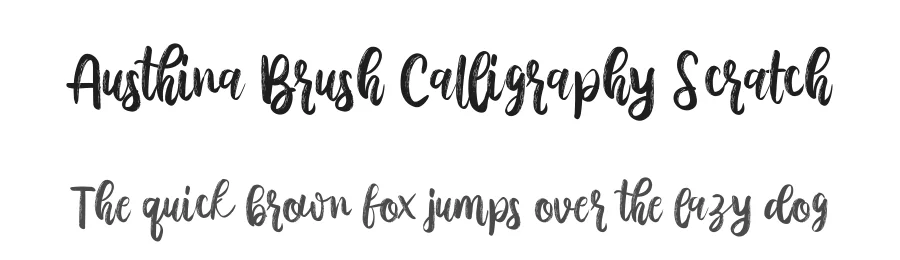 Austhina Brush Calligraphy Scratch