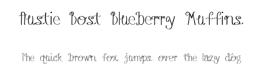 Austie Bost Blueberry Muffins