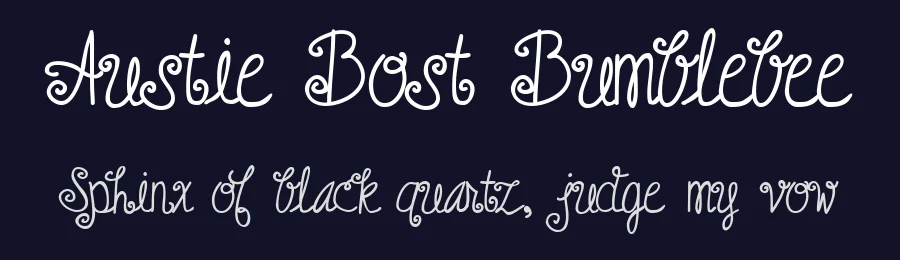 Austie Bost Bumblebee by Austie Bost Fonts — Decorative Font — thumbnail 2