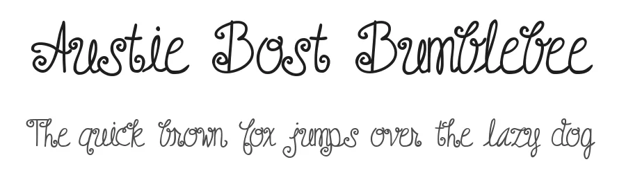 Austie Bost Bumblebee by Austie Bost Fonts — Decorative Font