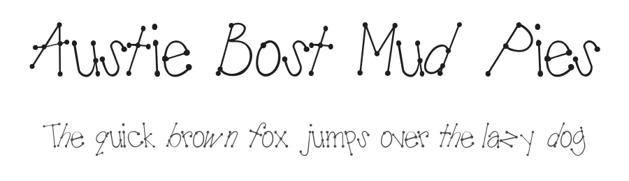 Austie Bost Mud Pies by Austie Bost Fonts β Decorative Font