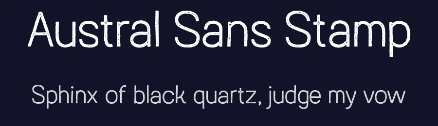 Austral Sans Stamp by Antipixel — Decorative Font — thumbnail 2