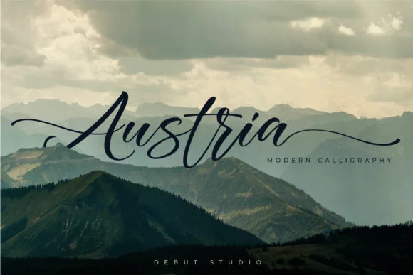 Austria Font by Debut Studio by Debut Studio — Script Handwritten Font