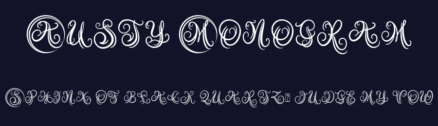 Austy Monogram by Abo Daniel Studio — Decorative Font — thumbnail 2
