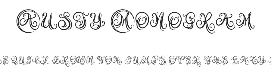 Austy Monogram by Abo Daniel Studio โ Decorative Font