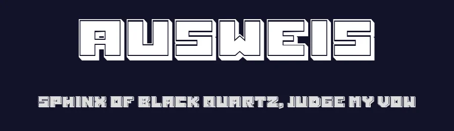 Ausweis by Vladimir Nikolic — Display Font — thumbnail 2