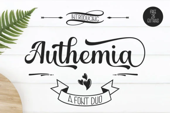 Authemia Font by Skinny type — Script Handwritten Font