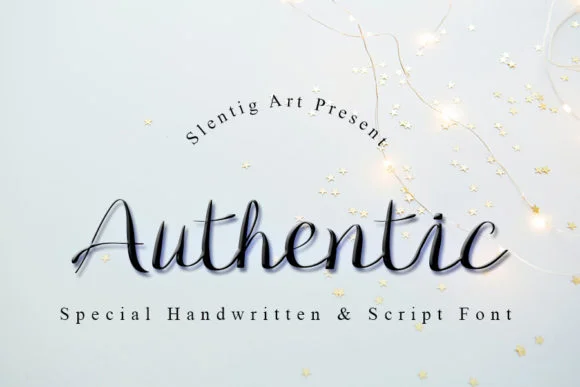 Authentic Font by Slenting Art by Slenting Art — Script Handwritten Font