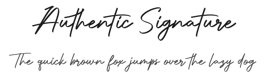 Authentic Signature