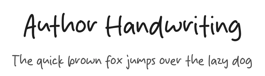 Author Handwriting