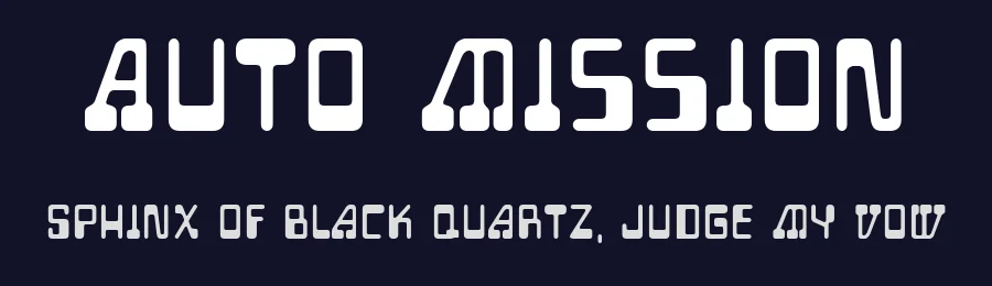 Auto Mission by Toto — Display Font — thumbnail 2