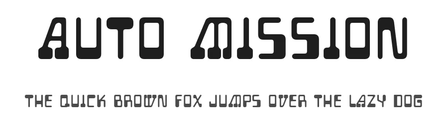 Auto Mission by Toto — Display Font