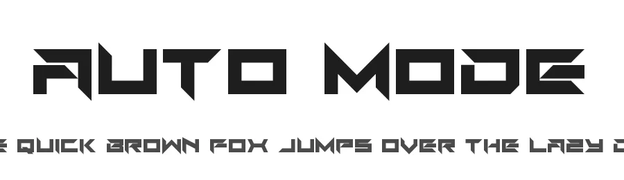 Auto Mode by EyeCone β Display Font