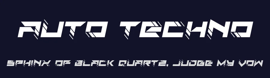 Auto Techno by EyeCone — Display Font — thumbnail 2