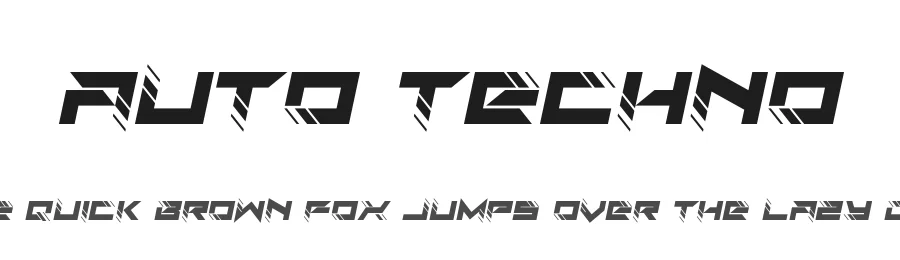 Auto Techno by EyeCone — Display Font