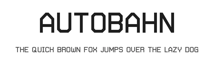 Autobahn by Rebellium — Display Font