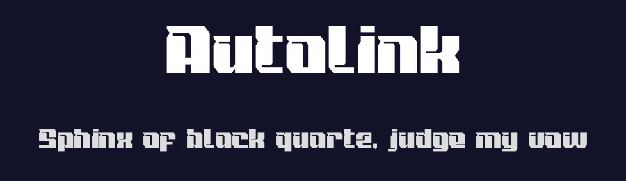 Autolink by Sronstudio — Display Font — thumbnail 2