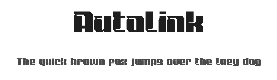 Autolink by Sronstudio — Display Font