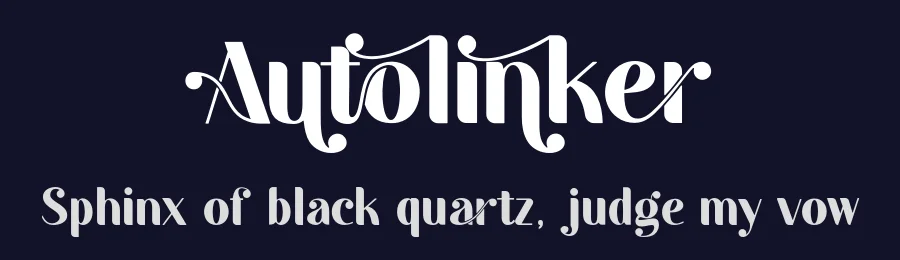 Autolinker by 177Studio — Decorative Font — thumbnail 2
