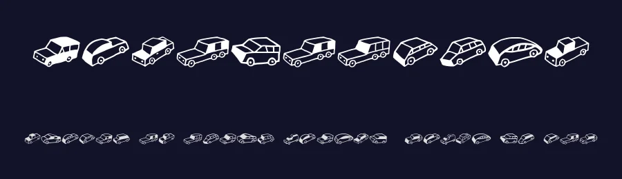 Automobiles by Vladimir Nikolic — Dingbats Font — thumbnail 2