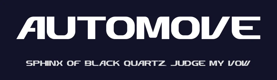 Automove by Din Studio — Display Font — thumbnail 2