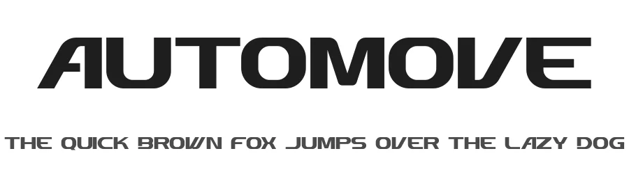 Automove by Din Studio — Display Font