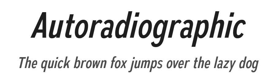 Autoradiographic by Typodermic Fonts — Sans Serif Font
