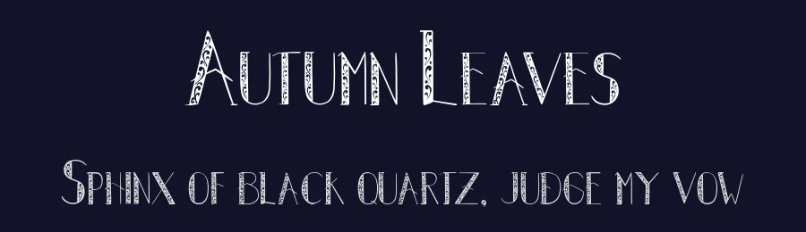 Autumn Leaves by madeDeduk — Decorative Font — thumbnail 2