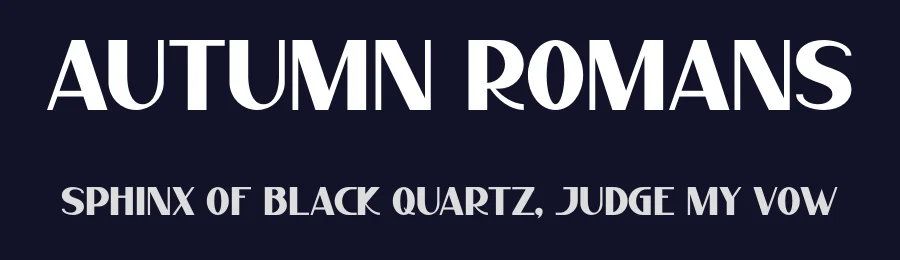 Autumn Romans by Gilang Ternadho — Sans Serif Font — thumbnail 2