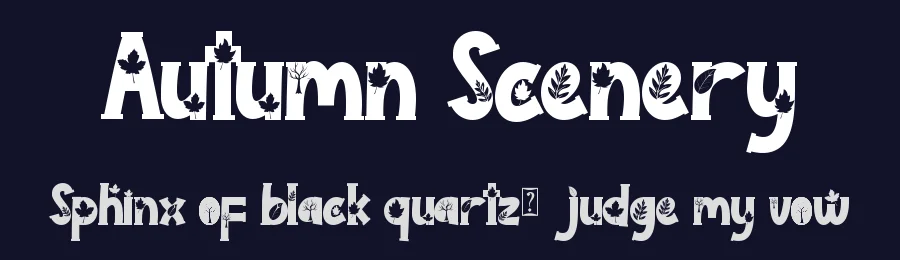 Autumn Scenery by Yoga Letter — Decorative Font — thumbnail 2