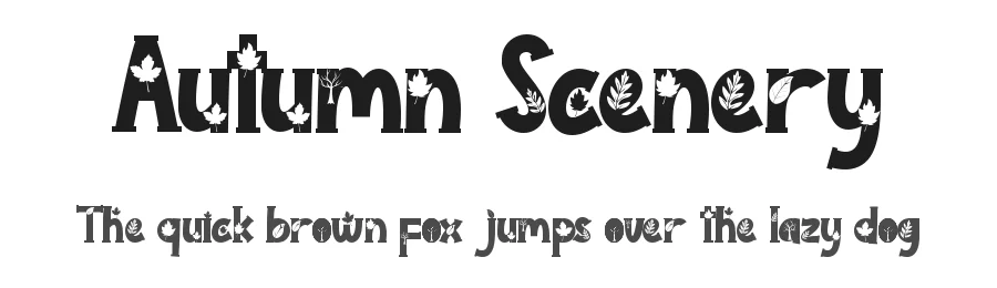 Autumn Scenery by Yoga Letter β Decorative Font