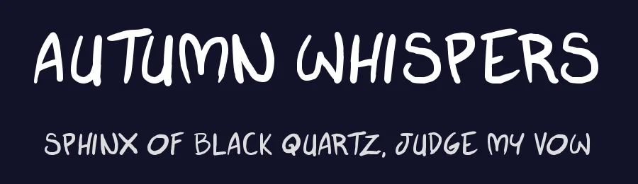 Autumn Whispers by PressGang Studios — Decorative Font — thumbnail 2