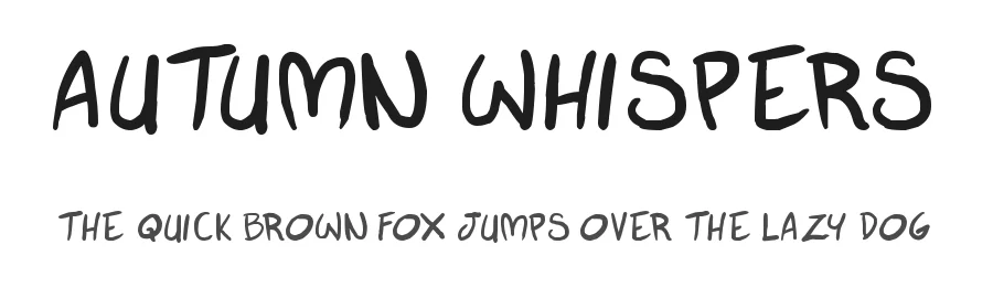 Autumn Whispers by PressGang Studios β Decorative Font