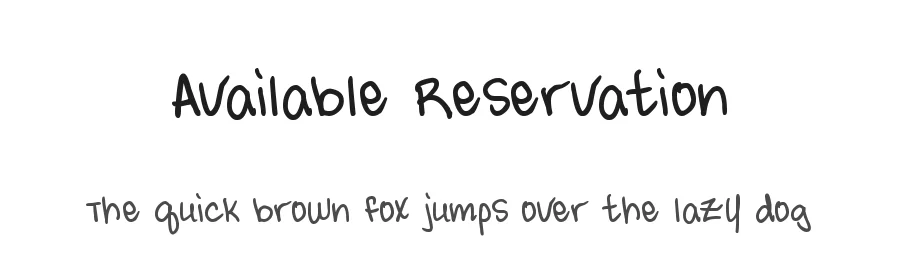 Available Reservation