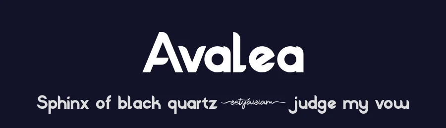 Avalea by setyaisiam _type — Decorative Font — thumbnail 2