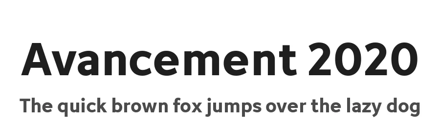 Avancement 2020