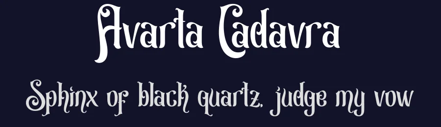 Avarta Cadavra by ilhamtaro — Decorative Font — thumbnail 2