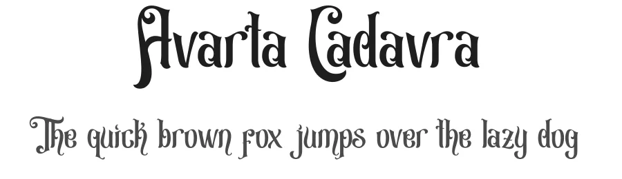 Avarta Cadavra by ilhamtaro — Decorative Font