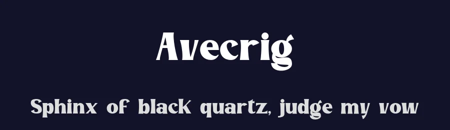 Avecrig by Rvandtype — Serif Font — thumbnail 2