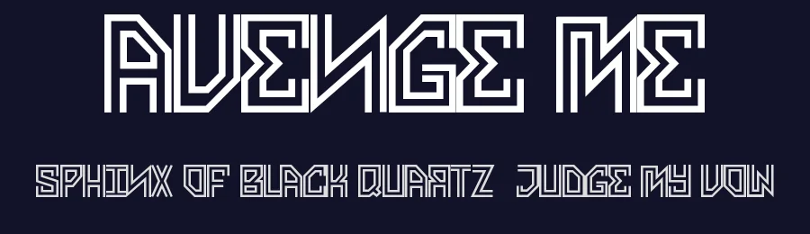 Avenge Me by Pennyzine — Display Font — thumbnail 2