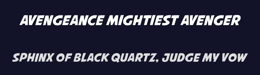 Avengeance Mightiest Avenger by Fontry — Decorative Font — thumbnail 2