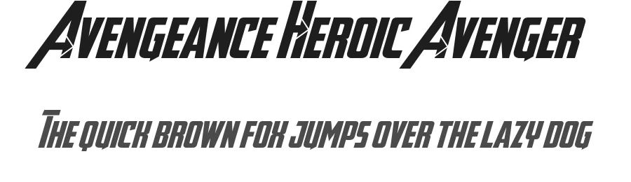 Avengeance Heroic Avenger by Fontry — Display Font