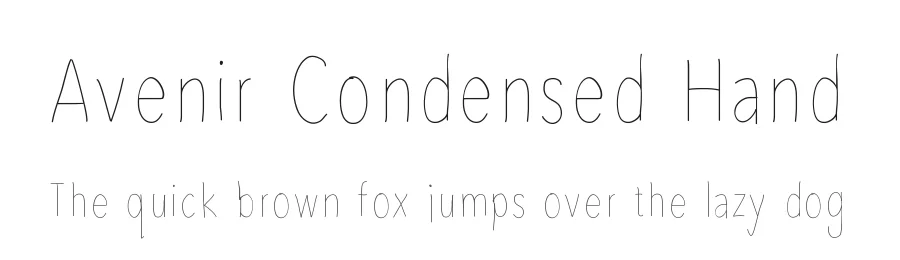 Avenir Condensed Hand