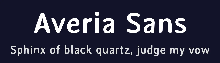 Averia Sans by Dan Sayers — Sans Serif Font — thumbnail 2