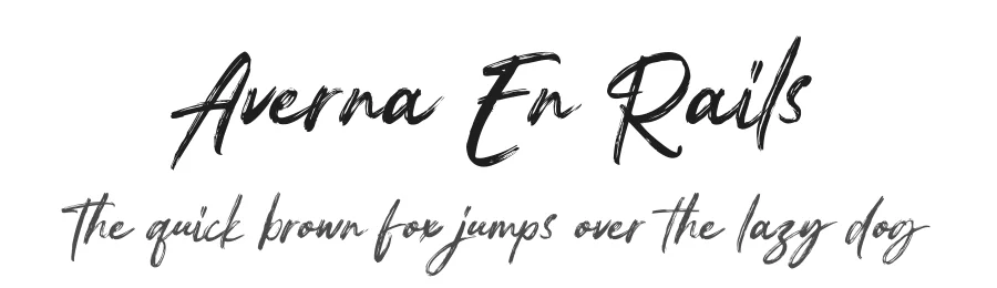 Averna En Rails by Dedi Setiyawan — Script Handwritten Font