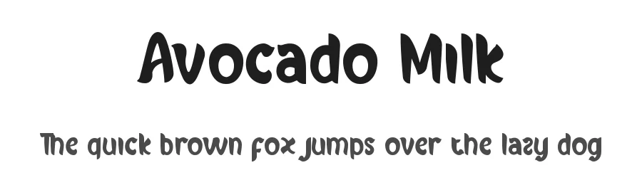 Avocado Milk by VinType — Decorative Font