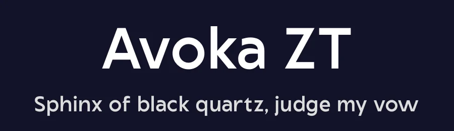Avoka ZT by Sandi Dez — Sans Serif Font — thumbnail 2