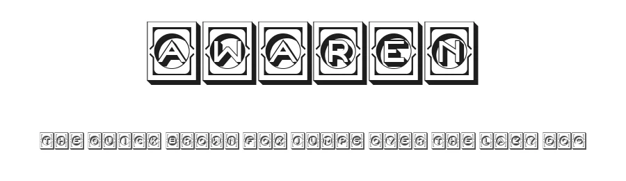 Awaren by Vladimir Nikolic — Decorative Font