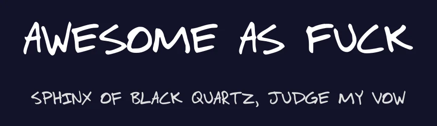 Awesome As Fuck by xpeehdroox — Decorative Font — thumbnail 2